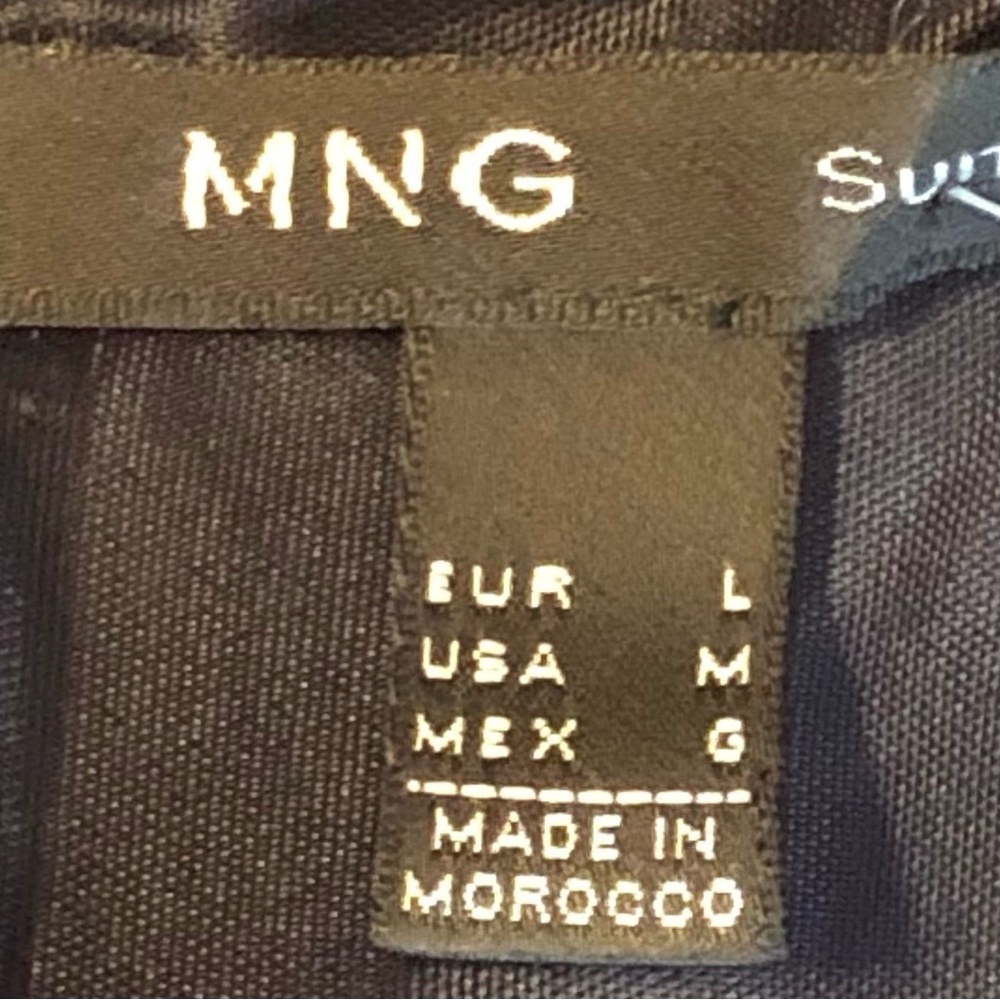 Mango Suit Navy Blue Sheath Corporate Dress Zips Lined Knee Length Size M/8 NEW - Picture 9 of 15